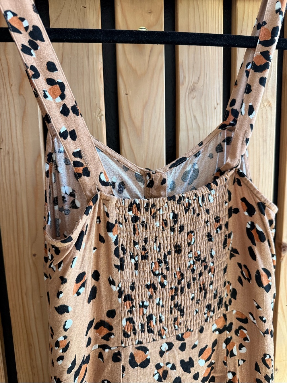 saltwater LUXE Tan Leopard-Print Maxi Dress - Picture 3 of 5
